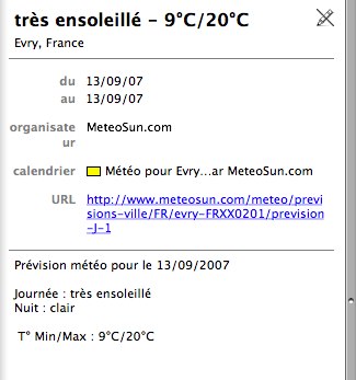 MeteoSun iCal