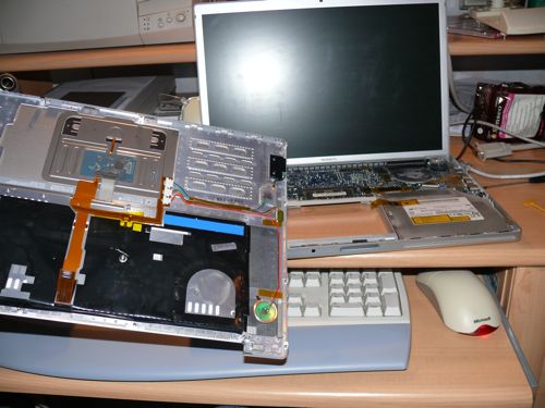 Changement d'un dur macbook pro