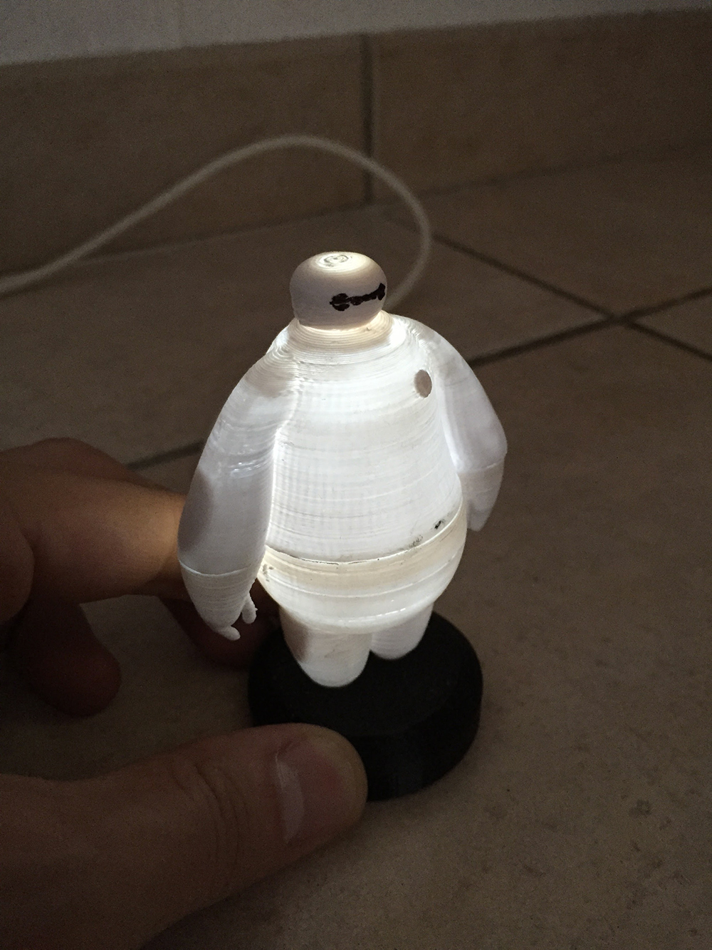 veilleuse Baymax imprimé en 3D