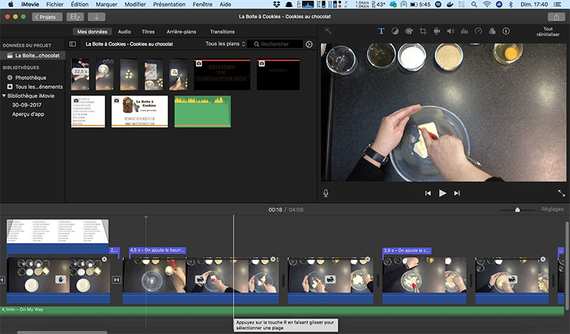 Montage iMovie